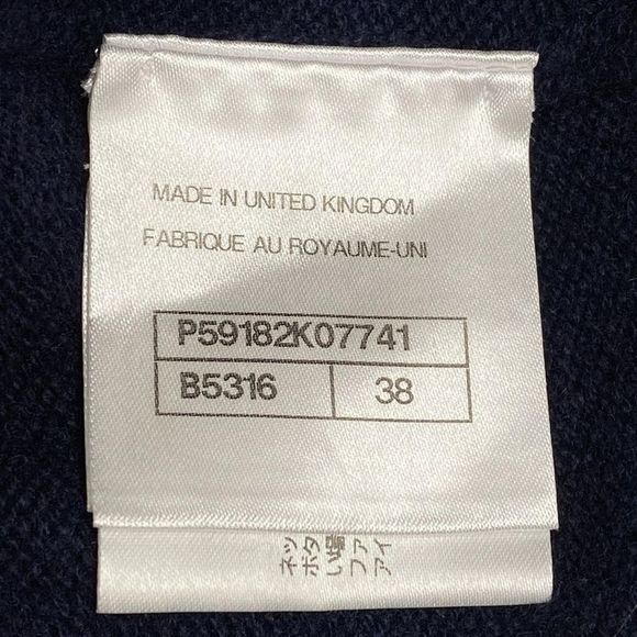 Chanel Cardigan Size 38 M Women - P59182 Dark Navy And Orange Long Sleeves / - Picture 4 of 12